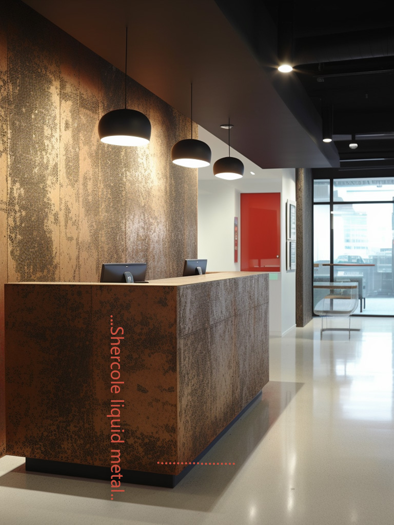 液態(tài)金屬裝飾在辦公室的應用同樣多樣豐富。